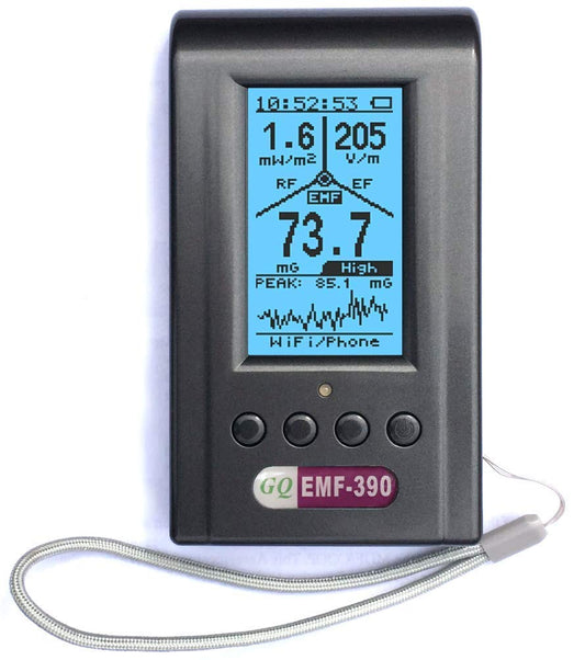 GQ EMF-390 Advanced EMF Reader 5G Cell Tower Smart meter Wifi Signal Detector